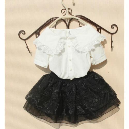 Kids Blouse for Girls Summer 2019 Solid Children School Shirts Cotton Teenage Long Sleeve White Tops Kids Ruffled Blouse Clothes