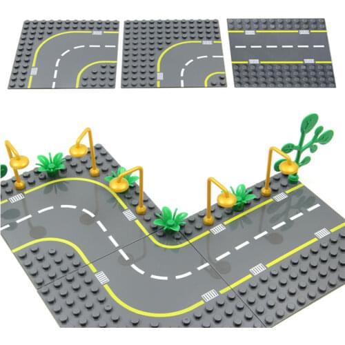 Big Building Blocks Accessories DIY Bricks City Construct Road Street Base Plates Sets Educational Toys For Children Kids Gift