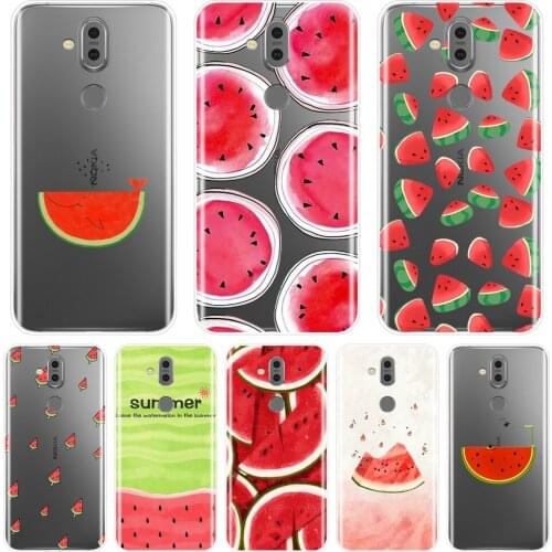 Phone Case For Nokia 2.1 3.1 5.1 6.1 7.1 Case Silicone Watermelon Fruits Red Soft Back Cover For Nokia 2.1 3.1 5.1 6.1 7.1 Plus