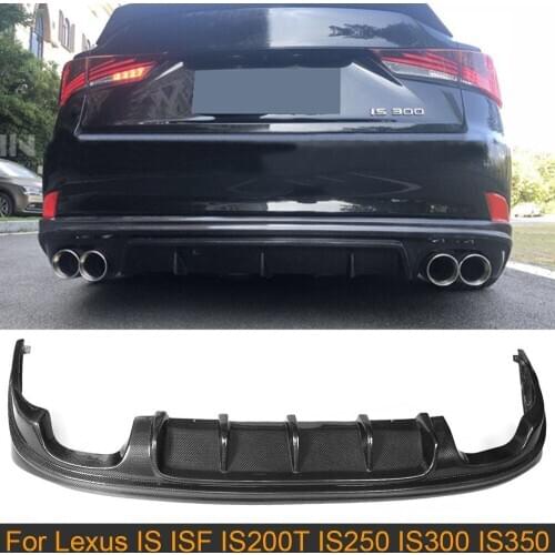 Carbon Fiber Rear Bumper Diffuser Lip Spoiler for Lexus IS ISF Sedan 4 Door IS200T IS250 IS300 IS350 13-16 Rear Bumper Diffuser