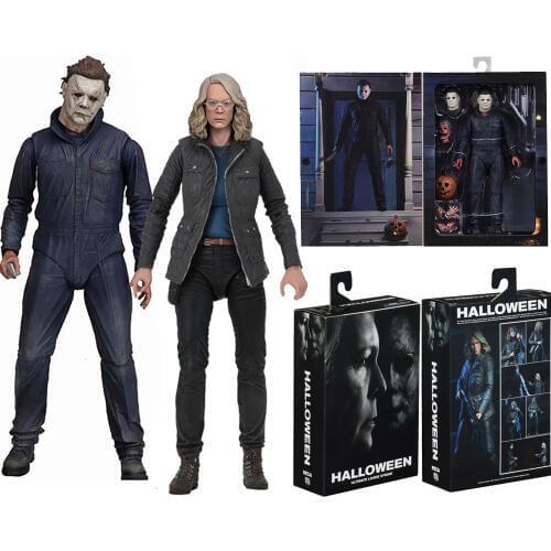 18cm Original NECA Halloween Ultimate Laurie Strode Michael Myers Action Figure Toy Horror Gift