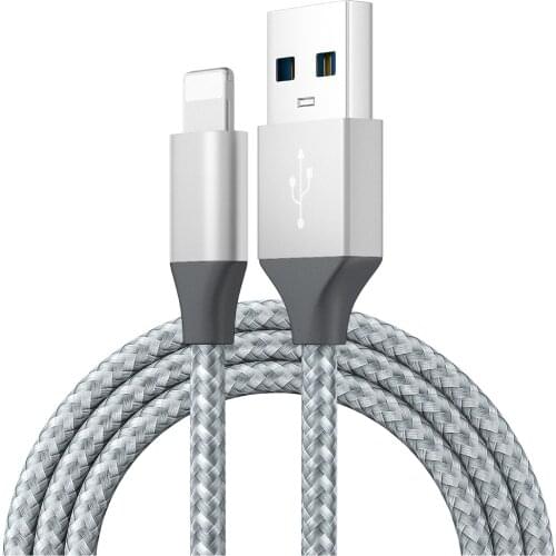 IPhone cable is suitable for Apple phone charging cable, USB nylon woven fast charging data cable
