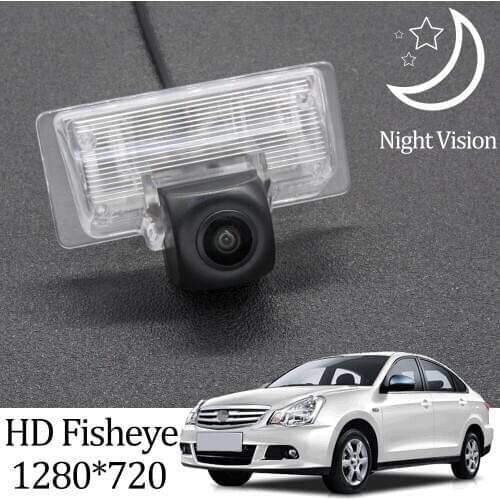 Owtosin HD 1280*720 Fisheye Rear View Camera For Nissan Almera G11 G15 2012 2013 2014 2015 2016 2017 2018 Car Backup Accessories