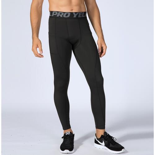 Mens Bodybuilding Leggings Pantalones Compression Pants Running Tights Male Sports Slim Trousers Training Sweatpants Jogging Man