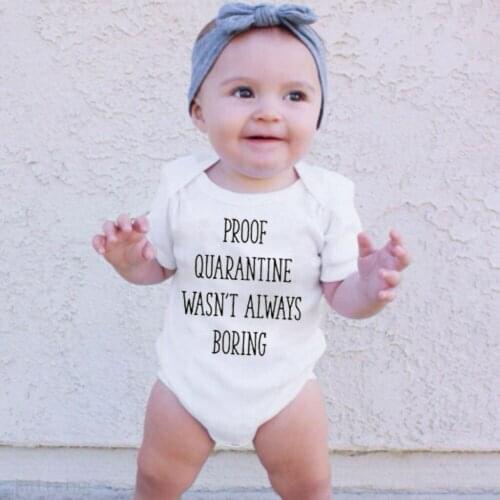 0-24M Infant Newborn Baby Boys Girls Bodysuits Baby Clothes Short Sleeve Cotton Causal Funny Letter Print Romper Bodysuit Outfit