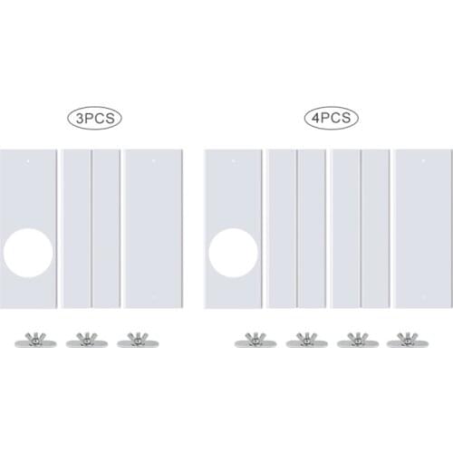 Window Slide Kit Plates for Portable Air Conditioner AC Vent Exhaust Hose Kit Window Cover Board with Round Coupler TS2