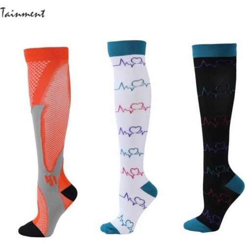 3Pcs Compression Socks Men Women Best Graduated Athletic 30 Mmhg Professional Nursing Socks Running Flight Travel Outdoor Hiking