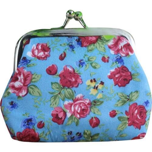 Flower Pattern Retro Wallet Female Purse Bag Women Wallets and Purses Vintage Short Wallets Coin Purse Women Small Wallet