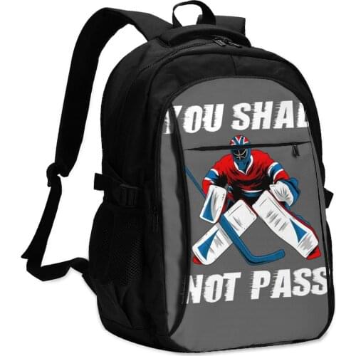 Field Hockey Backpacks Female Print Stylish Backpack Charging USB Fitness Bags