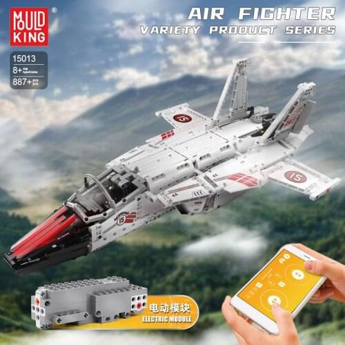 MOULD KING Building Blocks APP Remote Control Air Fighter Helicopter HighTech Aircraft Creative Airplane Toy Bricks Kids Gifts