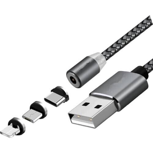 LED Magnetic USB Cable for iPhone 12 mini xr Xs Max 8 7 USB Type C Cable Micro USB Cable for Samsung Xiaomi Huawei P20 lite p30