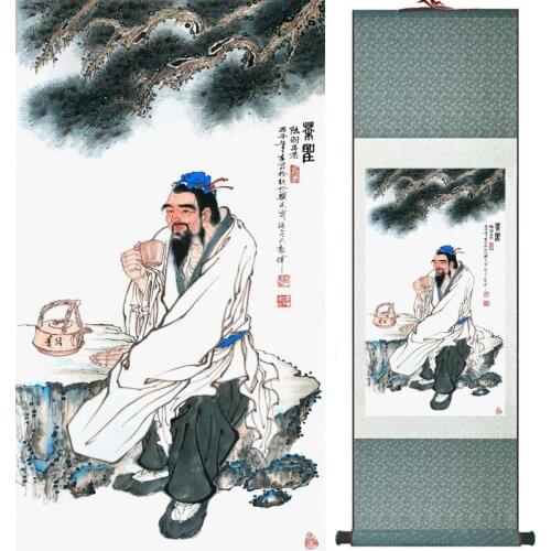 Traditional Chinese art painting Silk scroll painting Chinese wash paintingPrinted painting LTW2017120512