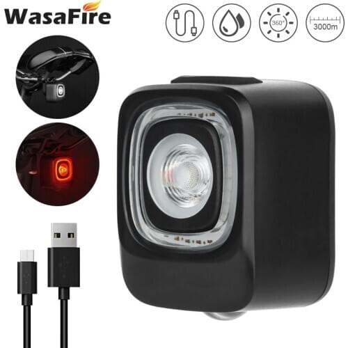 Smart Bike Tail Light Bicycle Intelligent Sensing Brake Lights USB Rechargeable Cycling Safety Warning Rear Back Lamp 8 Modes