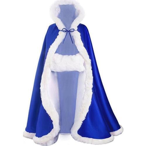 Vintage Faux fur Flower Cape Winter Jacket Coat wedding cloak for evening party pageant christmas Wedding cloak