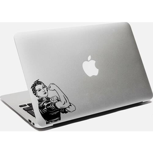 High Quality A Strong Woman Silhouette Switch Sticke Laptops Wall Decals Posters Removable Adhesives Murals Vinyl Stickers S-898