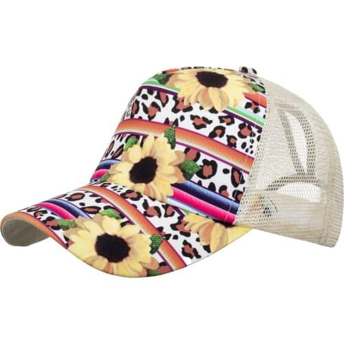 Funny Baseball Caps Sunflower Printed Snapback Hip Hop Hats Casual Outdoor Breathable Casquette Streetwear Adjustable Cotton Cap