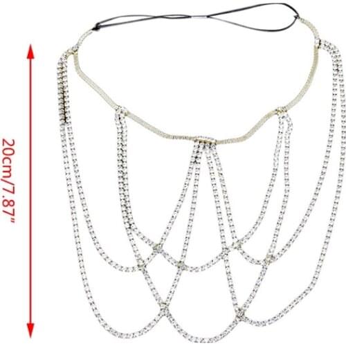 Women Sexy Rhinestone Multi Layers Leg Chain Metal Elastic Thigh Body Jewelry Dropshipping