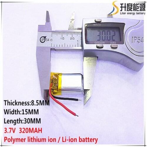 1pcs [SD] 3.7V,320mAH,[851530] Polymer lithium ion / Li-ion battery for TOY,POWER BANK,GPS,mp3,mp4,cell phone,speaker