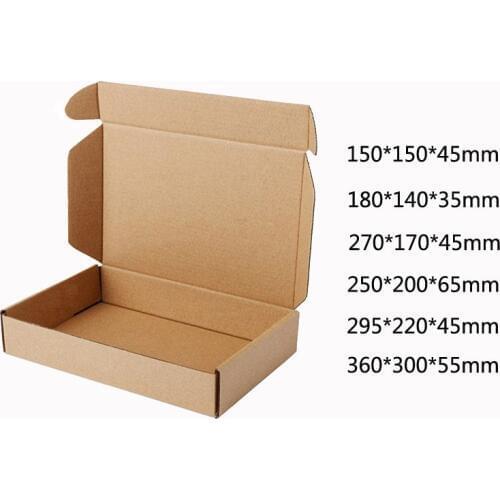 10pcs/lot Brown Paper Kraft Box Post Craft Pack Boxes Packaging Storage Kraft Paper Boxes Mailing Gift Boxes for Wedding