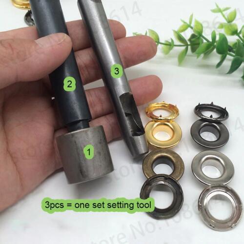 100pcs Canvas buckle eyelets for canvas grommets with washers claw metal eyelets thickended vane retaining ring circle button