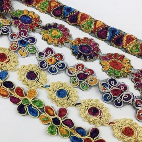 5Yards/lot mix styles Embroidery flower lace fabric trim ribbon DIY sewing accessories applique collar dubai guipure lace