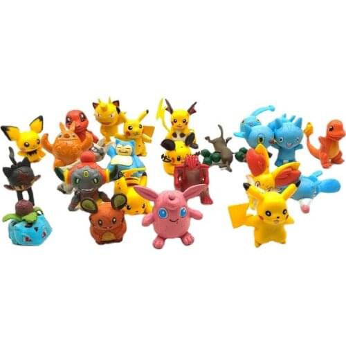 24pcs/set 4-5cm Anime Toys for Kids Christmas Gifts Cartoon Anime pokemon Action Figure Toys Model Decoration toy set