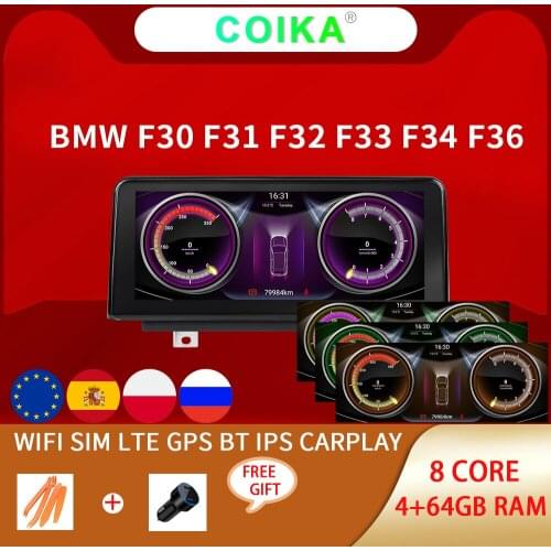 10.25" IPS Touch Screen Car Muiltmedia Player For BMW F30 F31 F32 F33 F34 F36 2012-2016 BT Google 2+32G WIFI Carplay Android 10