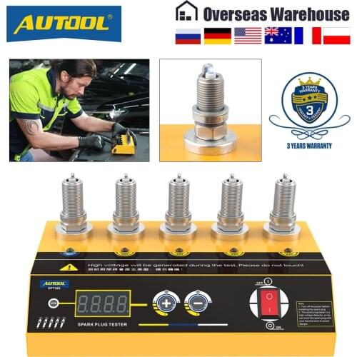 AUTOOL SPT360 Car Spark Plug Tester Ignition Testers Automotive Diagnostic Tool Five Hole Spark Plug Flashover Analyzer 110/220V