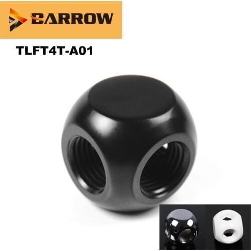 Barrow water cooling G1 / 4 "X4 black white silver 4-Way cubic Adaptor seat watercooling fitting 4way fittings TLFT4T-A01