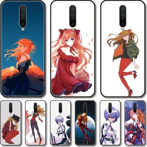 EVA anime japan Phone Case For XiaoMi Redmi Note 10S 9S 8 7 6 T Pro Black Cover Silicone Back TPU