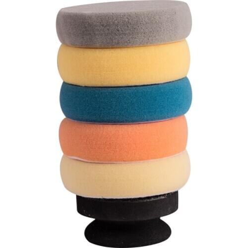 5+1 Soft Auto Car Paint Waxing Sponge Buffing Pads Kit for Car Polishing Wax Wheel Car Tools