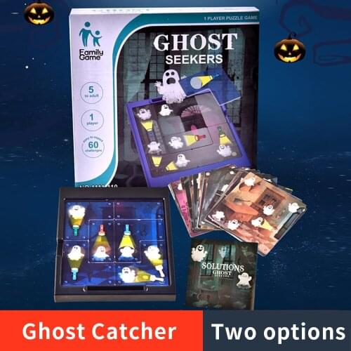 Halloween Child Smart Hide&Seek Board Games 60 IQ Challenges 1 Player Hunting Ghost Puzzle Game with Solution Family Game Kids