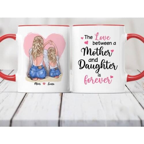 Mother & Daughter Colorful Personalized Mug Custom Made Coffee Cups Mugs Mothers Day RR2075