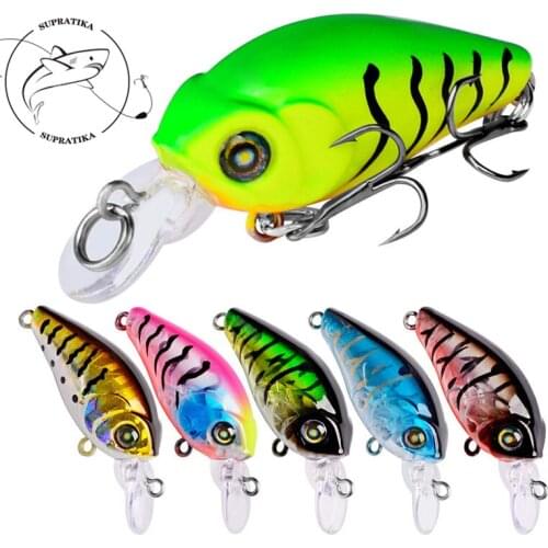 3.3g/47mm Artificial Crank High Quality Fishing Lure Hard Bait Diving Depth0.3-0.9m Freshwater Professional Plastic Fishing Bait