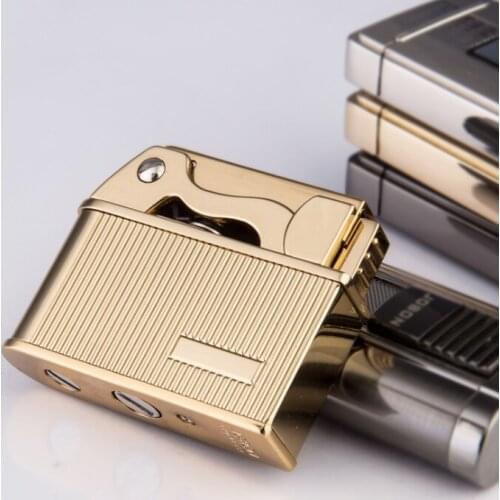 Jobon Kerosene Lighter Metal High Grade Creative Gift Mens Personalized Brass Retro Gasoline Lighter