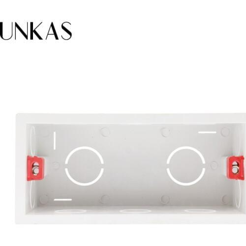 UNKAS Super Quality 144mm*67.5mm Internal Back Cassette Mounting Box for 154mm*72mm Wall Light Touch Switch and USB Socket