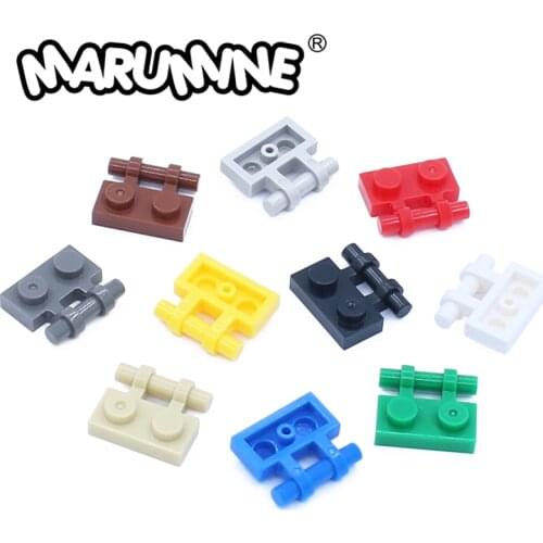 Marumine 30PCS MOC Bricks Parts 2540 Plate Modified 1x2 with Handle On Side Free Ends Building Blocks 11476 Assembles Particles