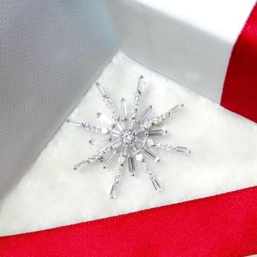 Designer Fashion 925 Sterling Silver Jewelry 3A Cubic Zirconia Party Brooch