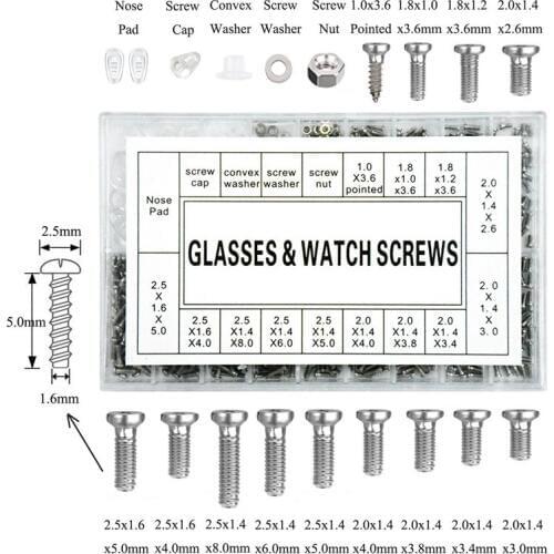 Eyeglass Repair Kit Sunglasses Repair Kit With Nose Pads Screws Screwdriver Tweezers For Watch Clock Spectacle Repair