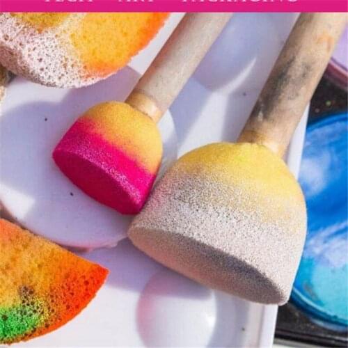Brush Dabber Craft Various Foam Set Of 4 Sponge Stencil Art Painting Sizes