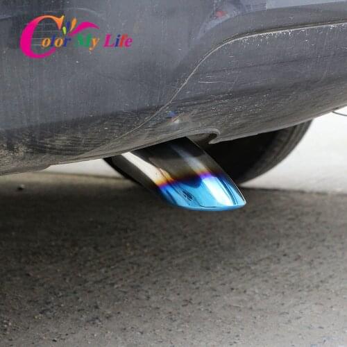 Color My Life Exhaust Muffler Tip Rear Tail Pipe End Trim Finisher Protector for Nissan X-Trail Xtrail T32 2014-2020 Accessories