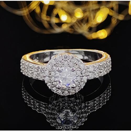 Original design classic pave setting Women Wedding Engagement Rings For halo finger ring gifts Jewelry R783
