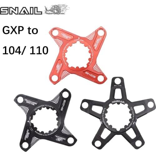 Snail Chainring adapter spider converter for sram GXP to 104 BCD X9 XX1 X0 X01 6 mm 104bcd 110bcd 5 arms 110 red road bike MTB