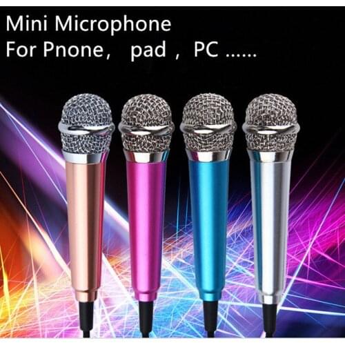 Portable 3.5mm Mini Microphone Mic KTV Karaoke Stereo Studio For Smart Phone Laptop PC Desktop Handheld Audio Microphone