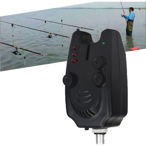Premium Black Fishing Accessory High Sensitivity 4 Led Fish Bite Electronic Alarm Bell for Fishing Throwing Rod 1 pc