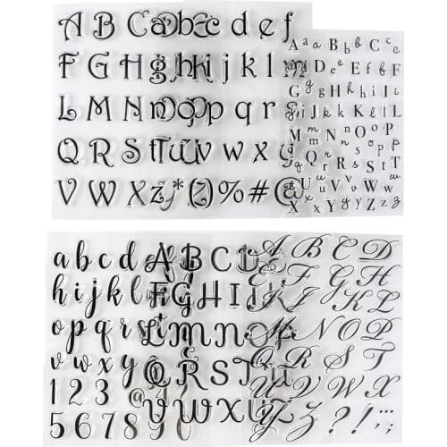 Transparent Silicone DIY Scrapbookin Photo Album Decor 1Pcs Alphabet Letters Pattern Card Making Alphabet Digital Clear Seal