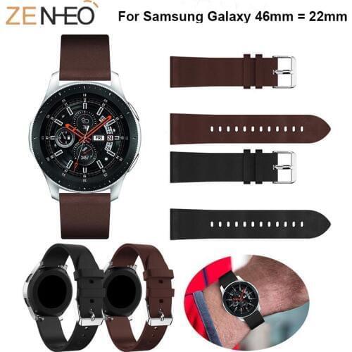 46mm watchband Casual retro Leather Strap For Samsung Galaxy Smart Bracelet Replacement For Samsung Galaxy bands Wristband