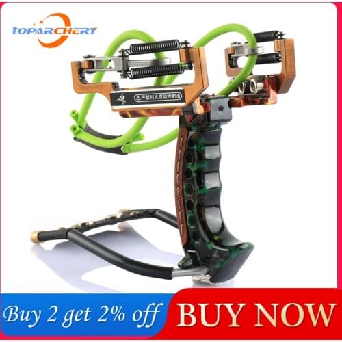 Fishing Slingshot Powerful Hunting Catapult Outdoor Shooting Slingshot with Rubber Band