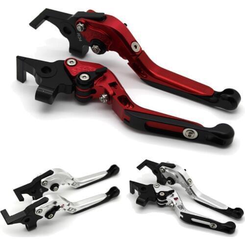 With logo Motorcycle Frame Ornamental Foldable Brake Handle Extendable Clutch Lever For Moto Guzzi Classic AUDACE ELDORADO MGX21