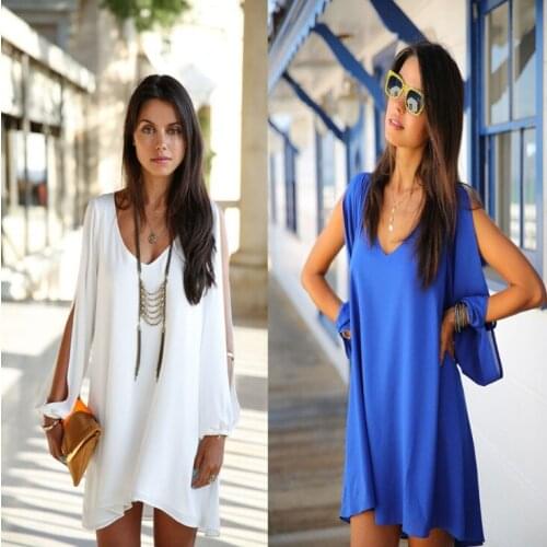 Hot style v neck chiffon large size a-line dress long sleeve dress 1pcs/lot